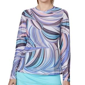 Sofibella Lightweight Airflow Mesh Long Sleeved Top - Size Medium - NWT